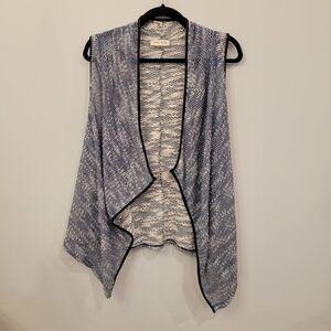 Twenty Second sleeveless open front draped cardigan size small